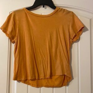 Burgundy Crop Top Tee Shirt